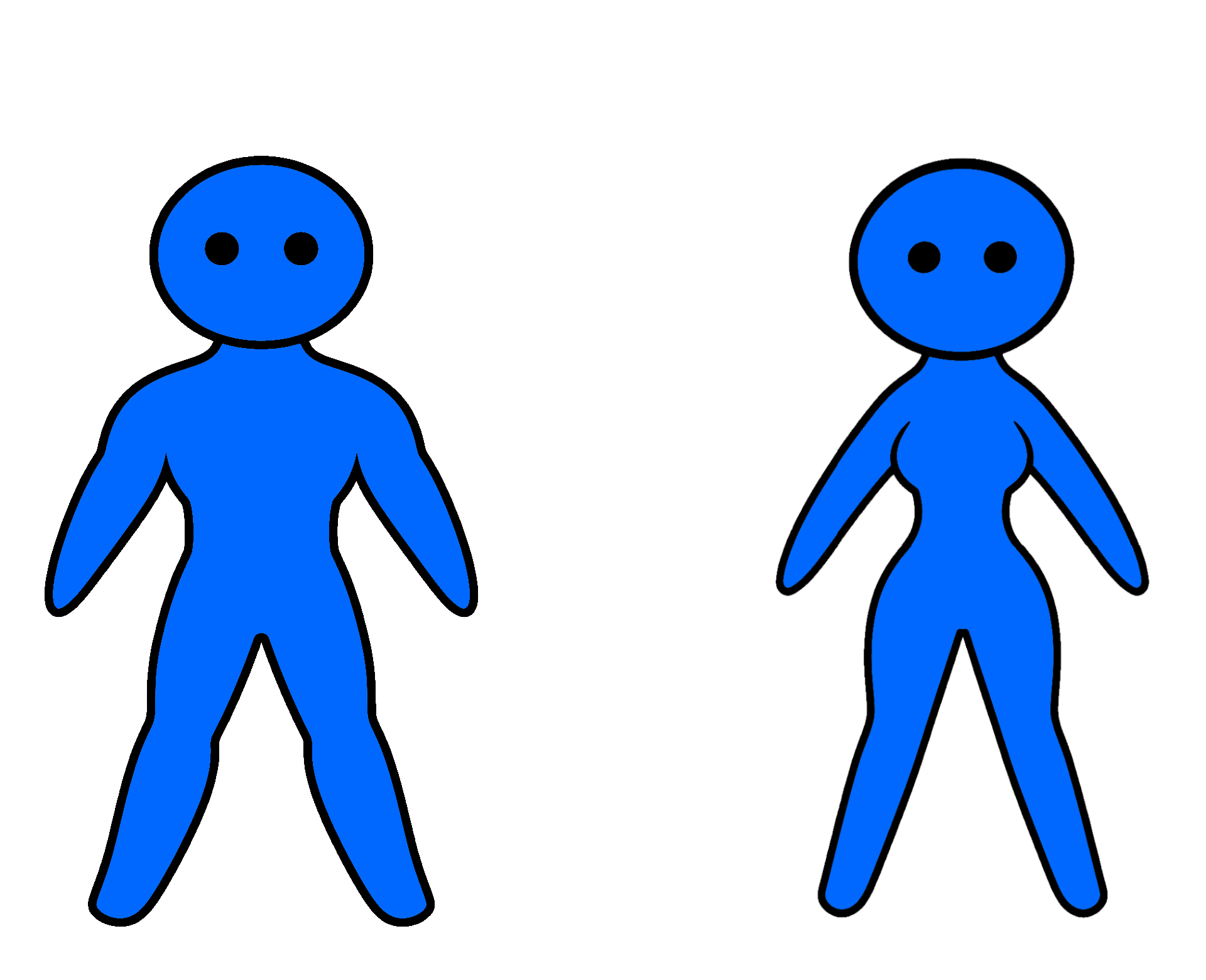 The two CITY body types, shown side by side as blue figures: Body Type A on the left, Body Type B on the right.